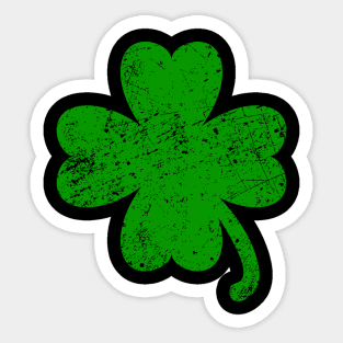 Vintage Style Distress Lucky Irish Green Shamrock Pride tee Sticker